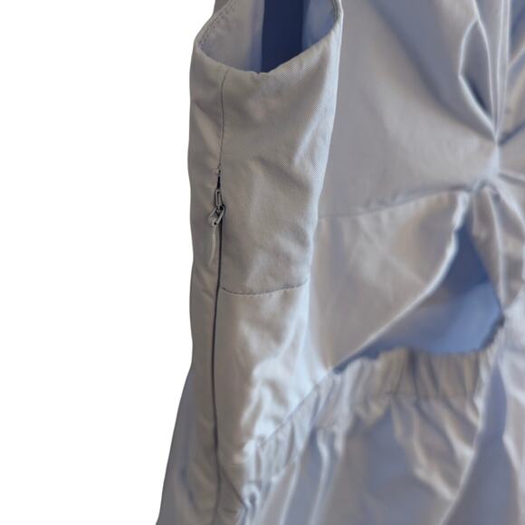 Everlane Women's The Clean Cotton Twist-Back Fit & Flare Dress Blue Size 8 - Picture 10 of 10